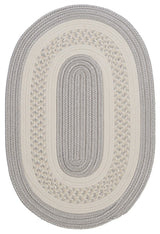 Colonial Mills Crescent NT31 Silver Indoor/Outdoor Area Rug, Oval 10'x13'