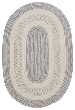 Colonial Mills Crescent NT31 Silver Indoor/Outdoor Area Rug, Oval 10'x13'
