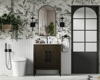 Home Living 30" Single Bathroom Vanity, Chocolate Oak