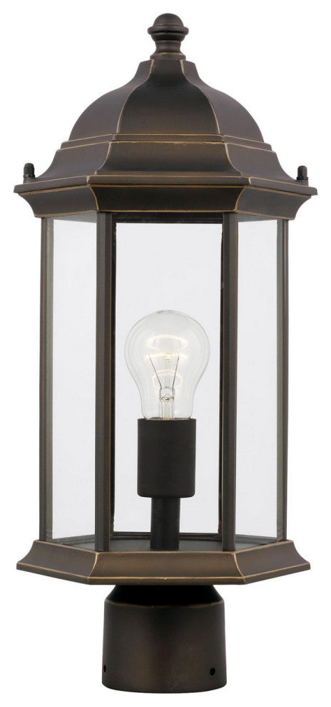 Sevier 1-Light Outdoor Post Lantern, Antique Bronze