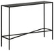 Maklaine Industrial 42" Steel Console Table in Black
