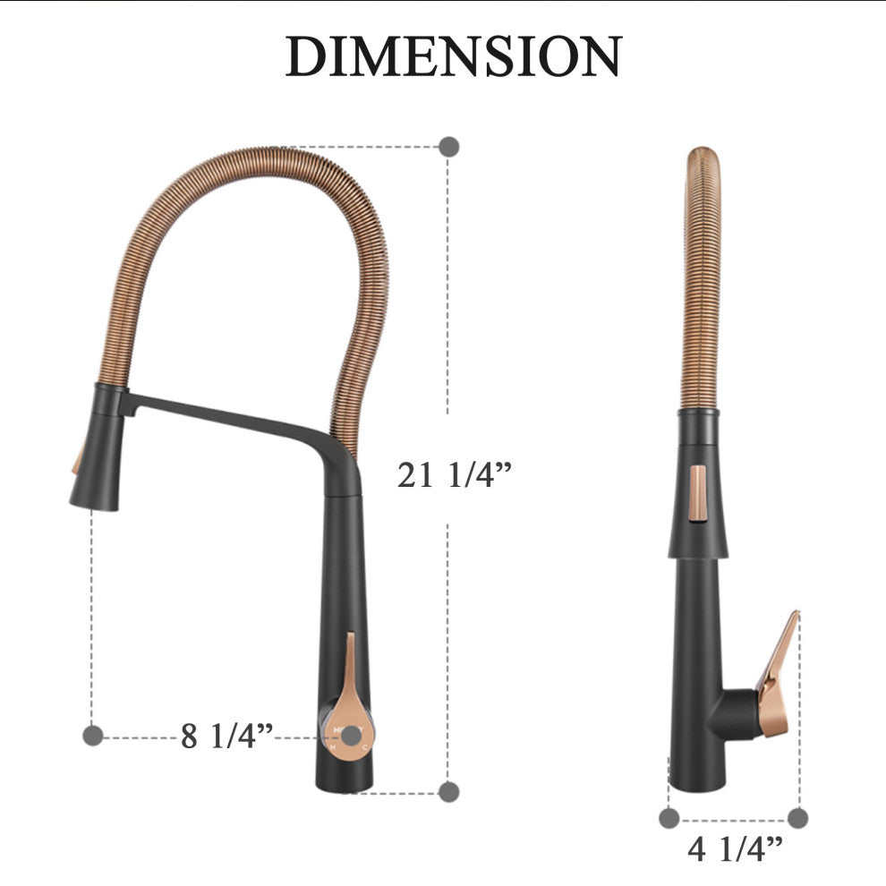 HIGOLD BN2.0 High Arc Spring Kitchen Faucet with Magnetic Technology