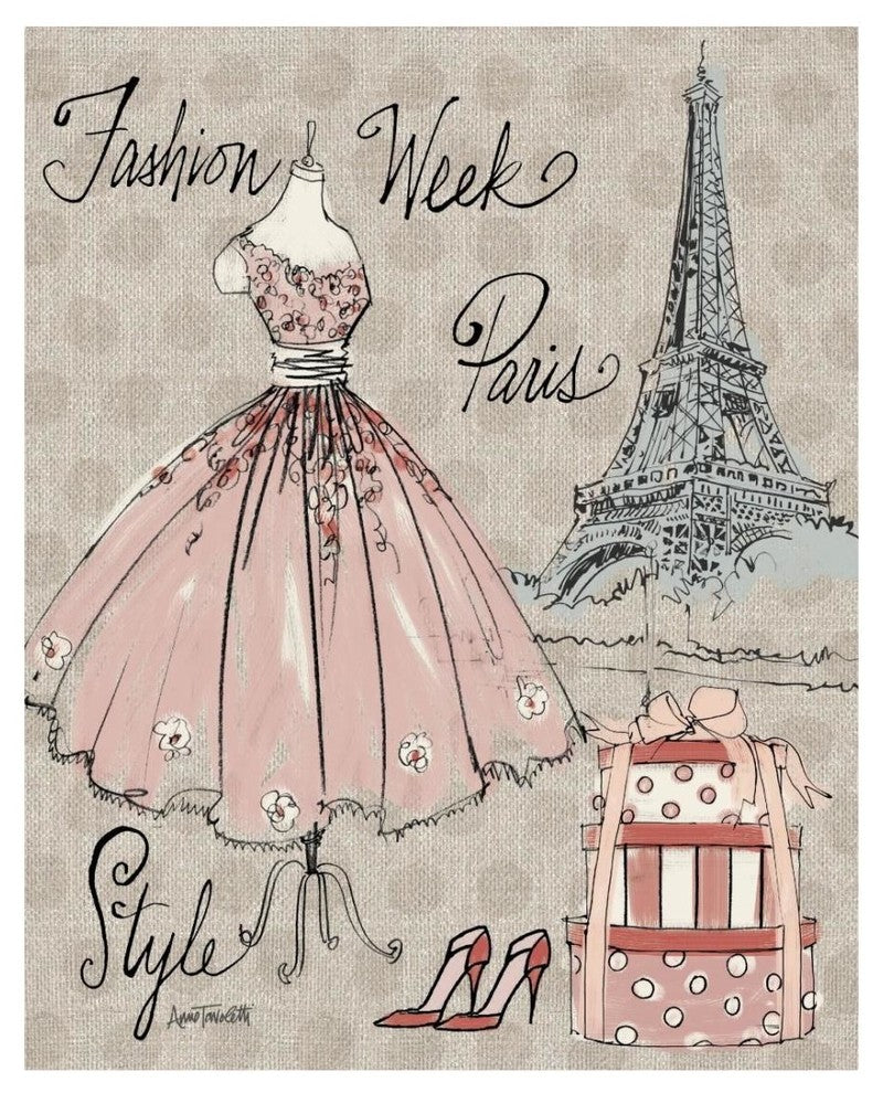 "Fashion Week III" Digital Paper Print by Anne Tavoletti, 22"x26"
