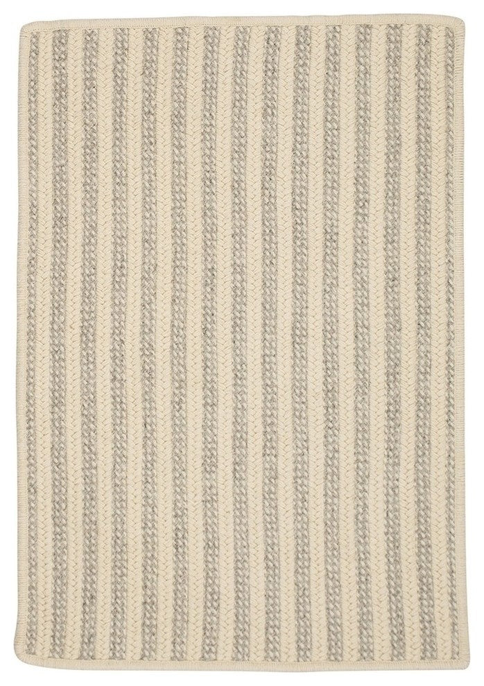 Woodland OL23 Light Gray All-Natural/Eco Area Rug, Rectangular 3'x5'