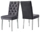 Juno Velvet Dining Chair (Set of 2), Gray