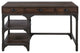 Of00143, Writing Desk, Espresso Oak Finish & Antique Black Metal, Gorden