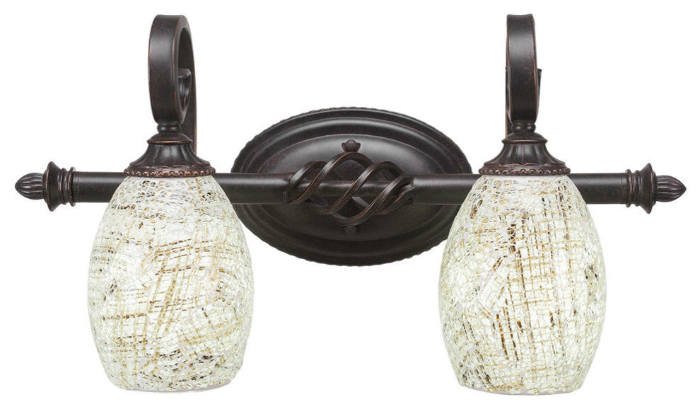 Elegante 2-Light Bath Bar, Natural Fusion