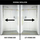 VIGO Elan E-Class 56" to 60" W x 76" H Frameless Sliding Shower Door, Matte Gold, Clear Glass