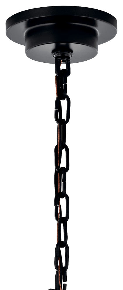 Carrick Chandelier, Black, Black, 8 Light