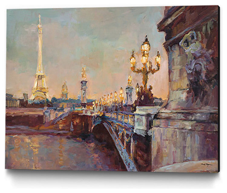"Parisian Evening Crop " Museum Mounted Canvas Print, 32"x24"