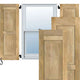 Two Equal Raised Panel Shutters (Per Pair)