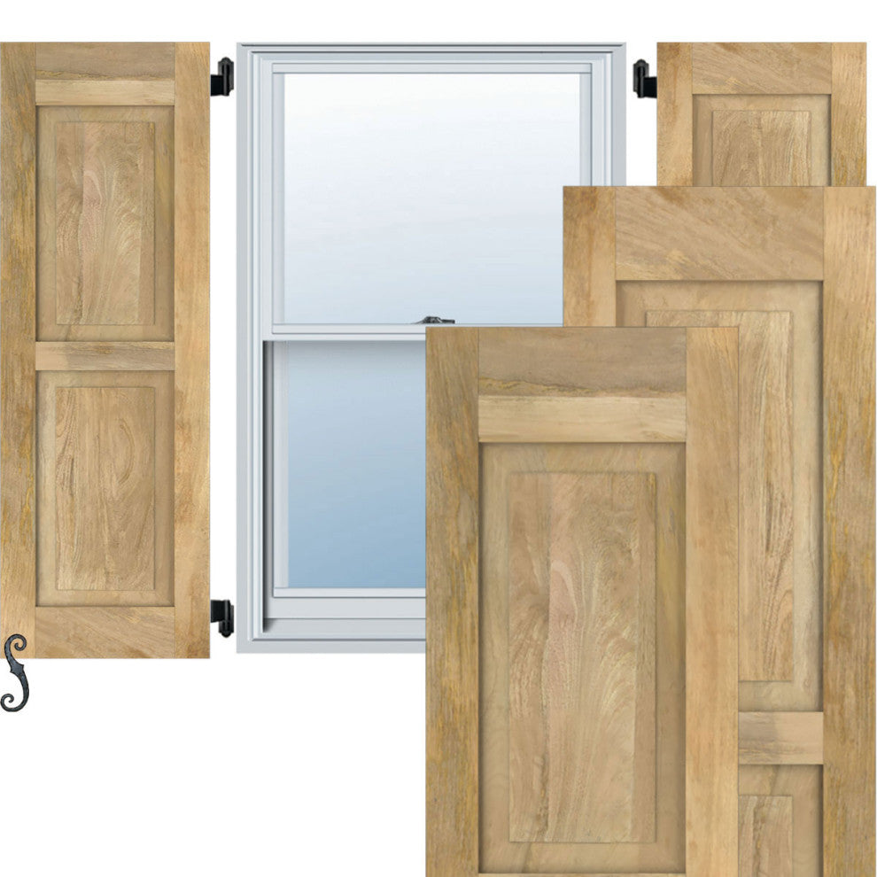 Two Equal Raised Panel Shutters (Per Pair)