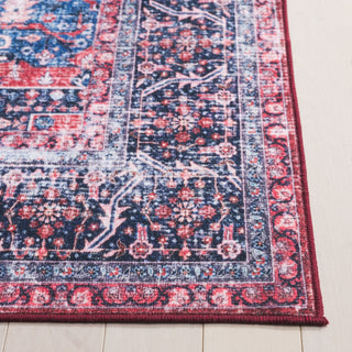 Safavieh Arizona Machine-Washable Collection ARZ316 Rug, Red/Navy, 6'x9'