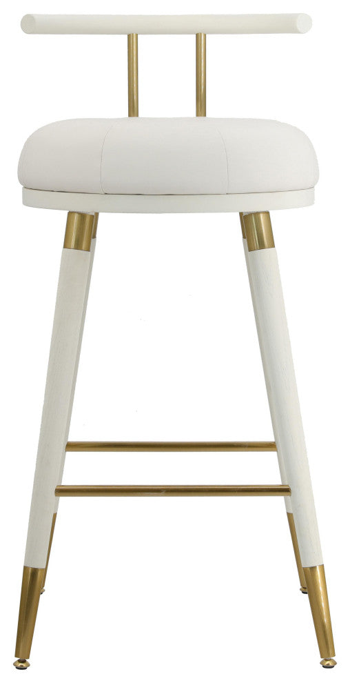 Juniper Upholstered Stools, White, Barstool