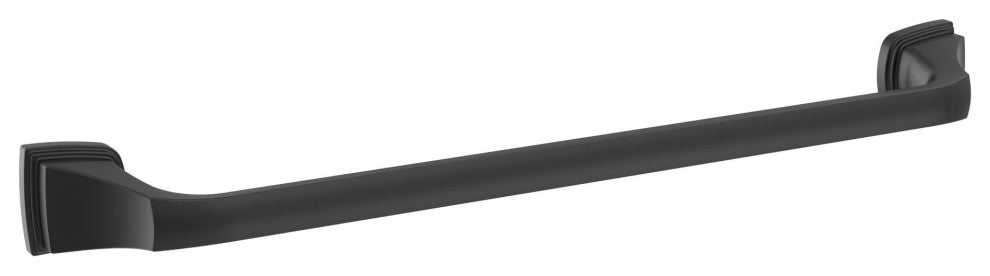 Amerock Revitalize Traditional Towel Bar, Matte Black, 18" Center-to-Center