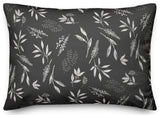 Gray Botanical Pattern 14x20 Spun Poly Pillow