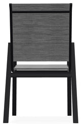 Bazza Sling Stackable Outdoor Dining Chair, Collect Charcoal/Black