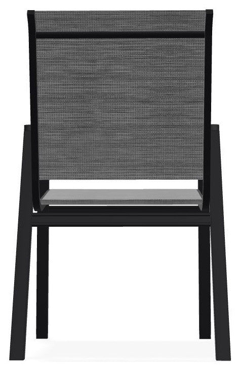 Bazza Sling Stackable Outdoor Dining Chair, Collect Charcoal/Black