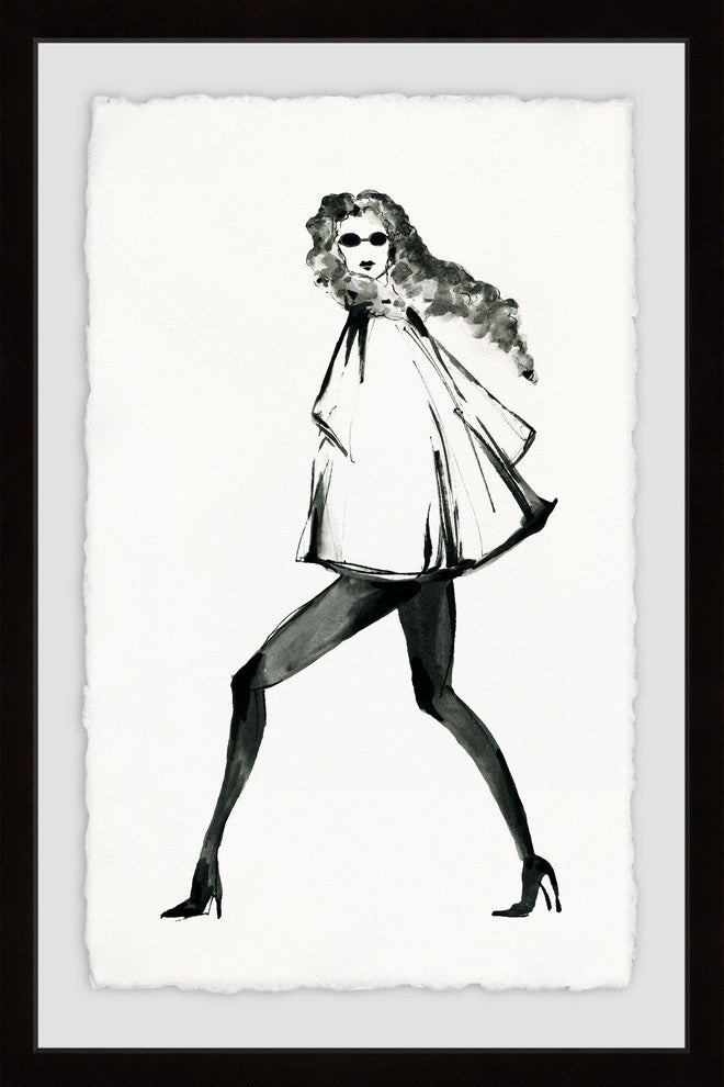 "NY Strut" Framed Painting Print, 12"x18"