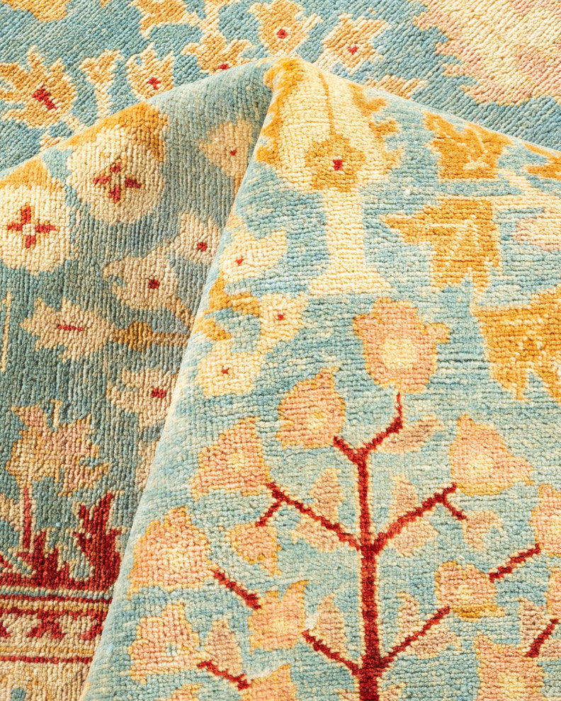 Tutku One-of-a-Kind Hand-Knotted Area Rug Light Blue, 7'10"x10'3"