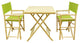 Square Table Set With 2 Director Canvas Chairs, Green