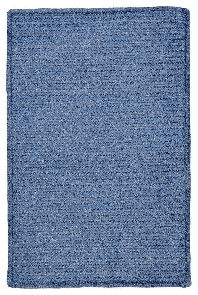Simple Chenille M501 Petal Blue Kids/Teen Area Rug, Rectangular 2'x8'
