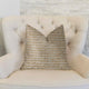 Willow Creek Beige and Ivory Luxury Throw Pillow, 20"x26" Standard