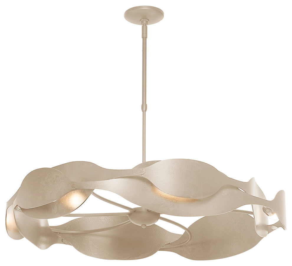 Waves Pendant, Soft Gold Finish, Standard Overall Height