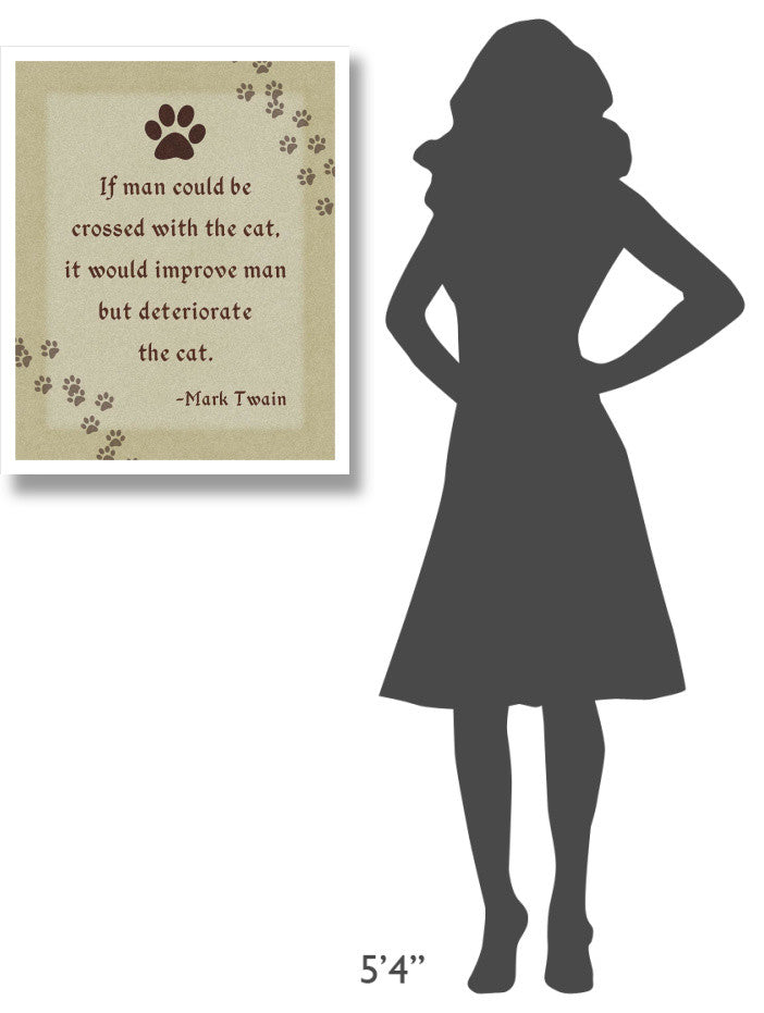"Mark Twain: Cross Man and Cat" Digital Paper Print by BG.Studio, 24"x30"