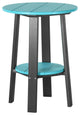 Poly Deluxe 28" End Table, Aruba Blue & Black