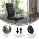 Whitney High Back Executive Swivel Office Chair with Black Frame & Arms, Black Leathersoft/Gold Frame