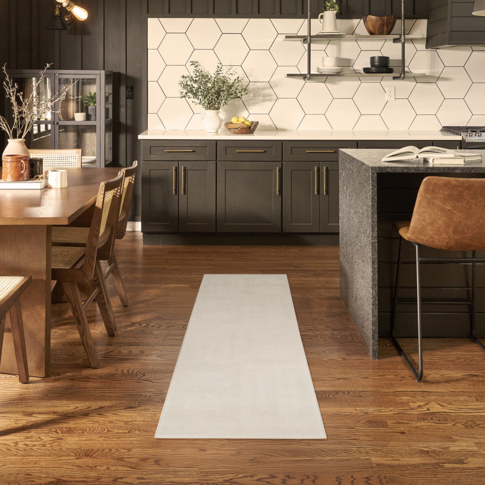 Nourison Nordic 2' x 6' Ivory Modern Indoor Rug