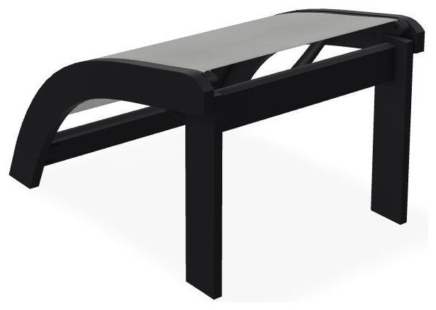 Adirondack Sling Outdoor Ottoman, Alloy/Black