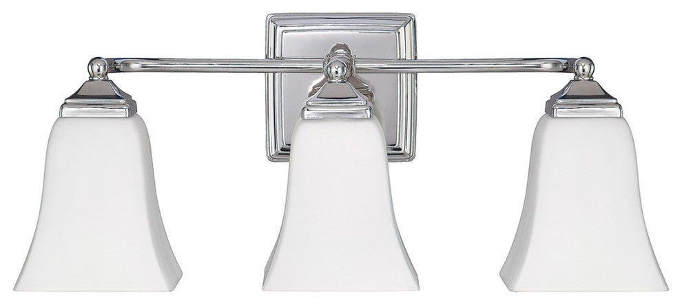 Capital Lighting 3 Light Vanity Fixture, Polished Nickel