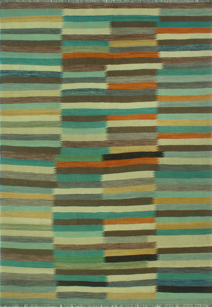 Winchester Kilim Allan Light Green/Ivory Rug, 6'5x9'9