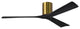 Matthews Fan, Irene-3H Ceiling Fan, Brushed Brass, 60-Inch, Matte Black Blades
