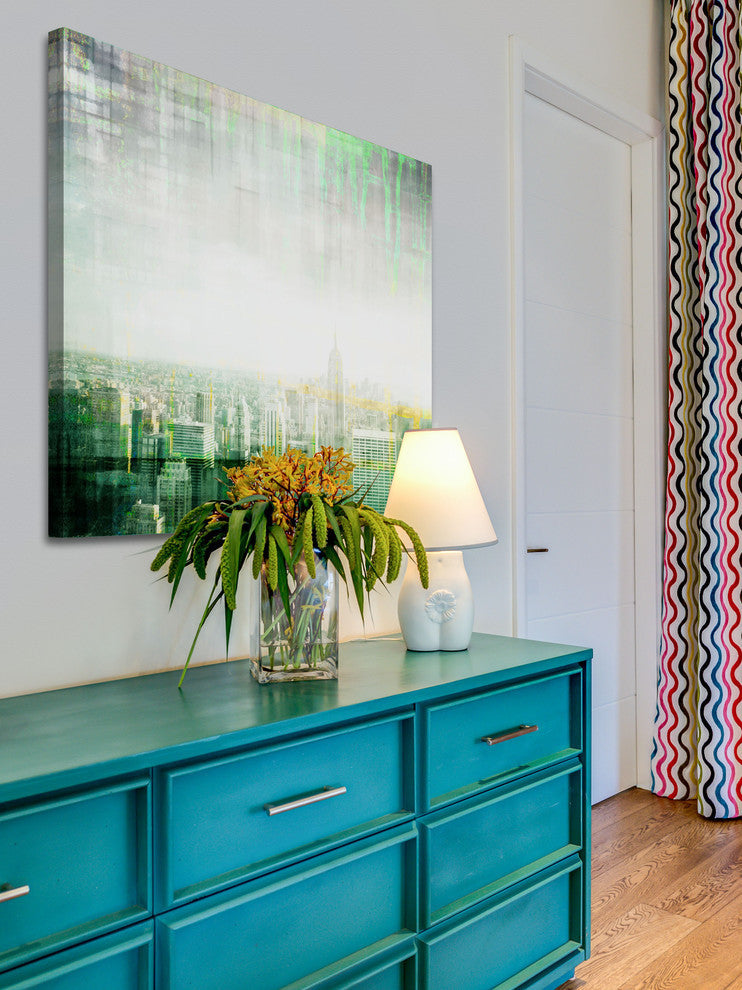 "NYC" Painting Print on Wrapped Canvas, 48"x48"