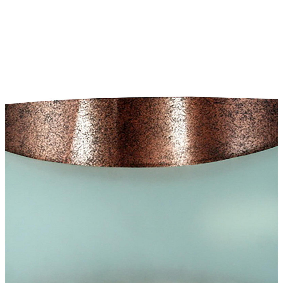 Benzara BM220702 13W Wall Lamp, Metal & Hardwired Switch, Rustic Brown/White