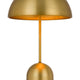 20" Antiqued Brass Metal Desk Table Lamp With Antiqued Brass Dome Shade