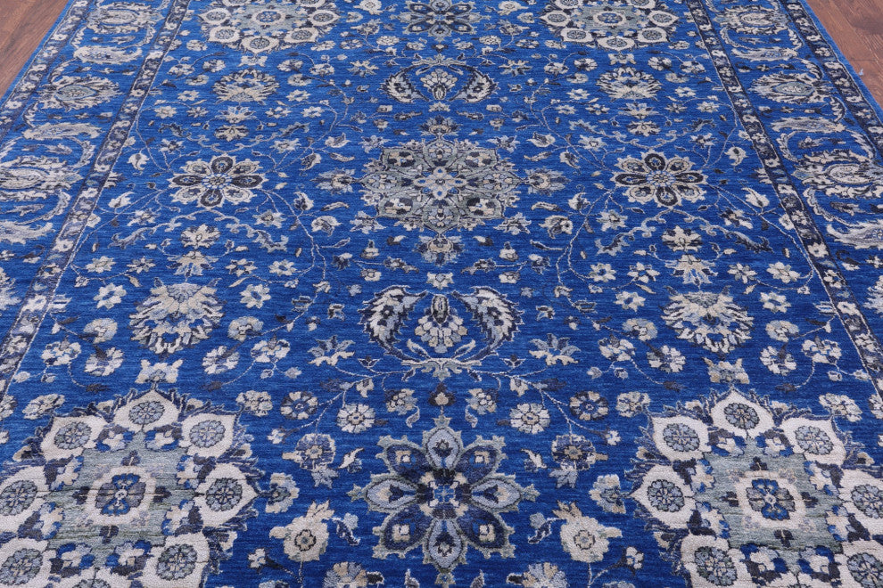 8' 1" X 9' 11" Persian Fine Serapi Handmade Wool & Silk Rug - Q13690