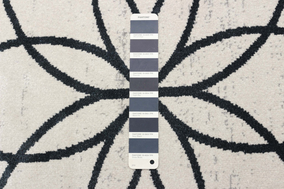 Aqua Terali Area Rug, Ivory, 8'x10'