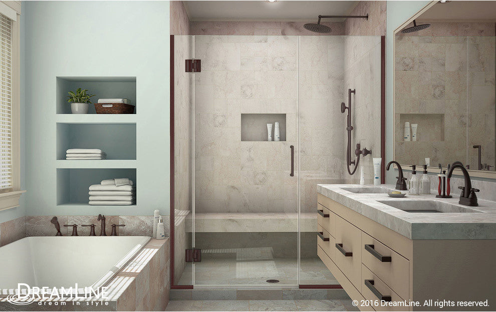 DreamLine Unidoor-X 41, 41.5" Shower Door, Oil Rubbed Bronze