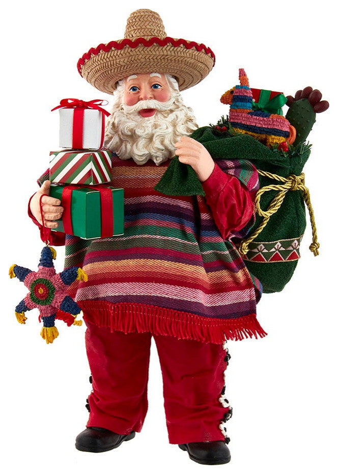 Kurt Adler 11" Fabriche Musical Mexican Santa