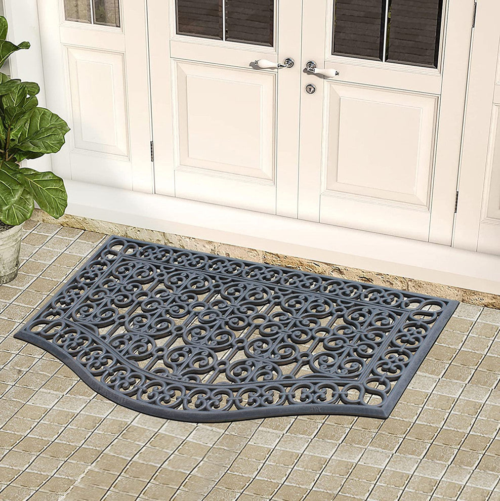 Rubber Grill Matching Doormat Set, Patio/Garage, Heavy Duty, 2-Piece Set