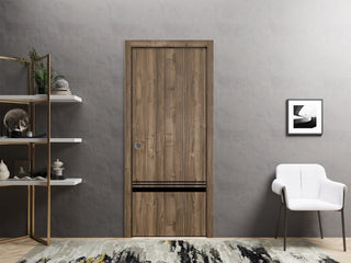 Slab Barn Door Panel 32 x 84 | Planum 0012 Walnut with  | Sturdy Finished