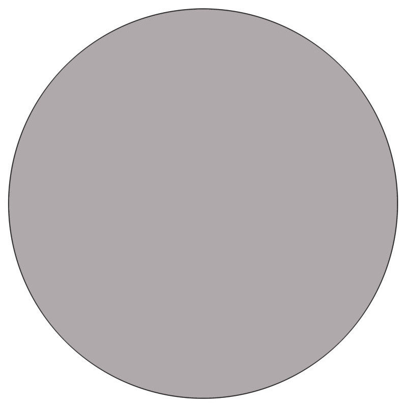48'' Round Gray Thermal Laminate Activity Table Height Adjustable Short Legs