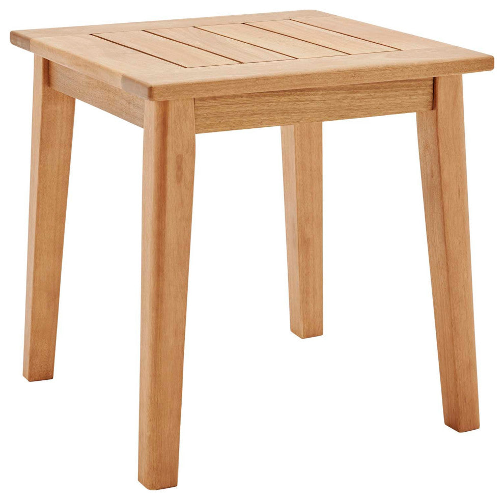 Viewscape Outdoor Patio Ash Wood End Table Natural