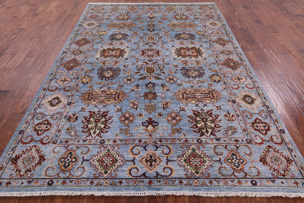 6' 10" X 10' 0" Hand-Knotted Persian Tabriz Wool Rug Q11316