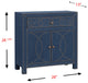 Raphael Double-Door Cabinet, Soft Navy Linen With Brass