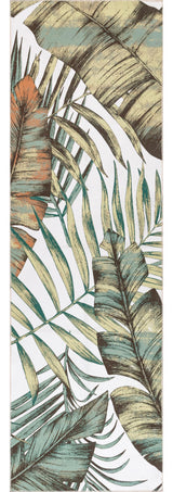 Nuloom Elen Machine Washable Natural Leaves Area Rug, Sage Green 2'6"x6'